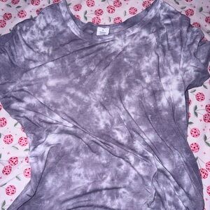 2 PACK Large relaxed fit tie die shirt in “plum” and “soot”